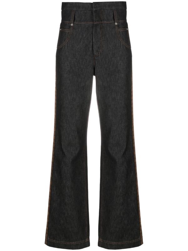FENDI Blue High-Waist Straight Jeans | Browns Straight-Leg Jeans