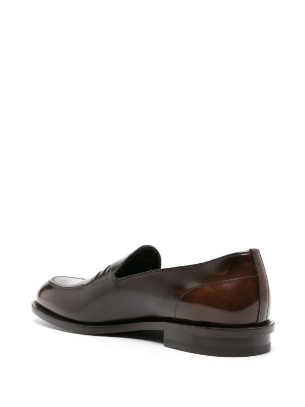 FENDI Brown Baguette Leather Loafers | Browns Loafers