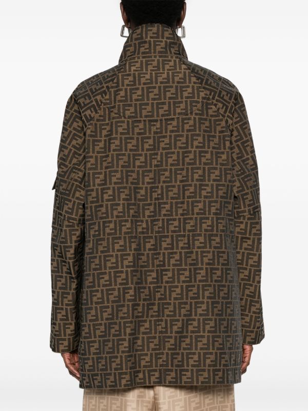 FENDI FF Canvas Short Coat | Browns Single Breasted Coats