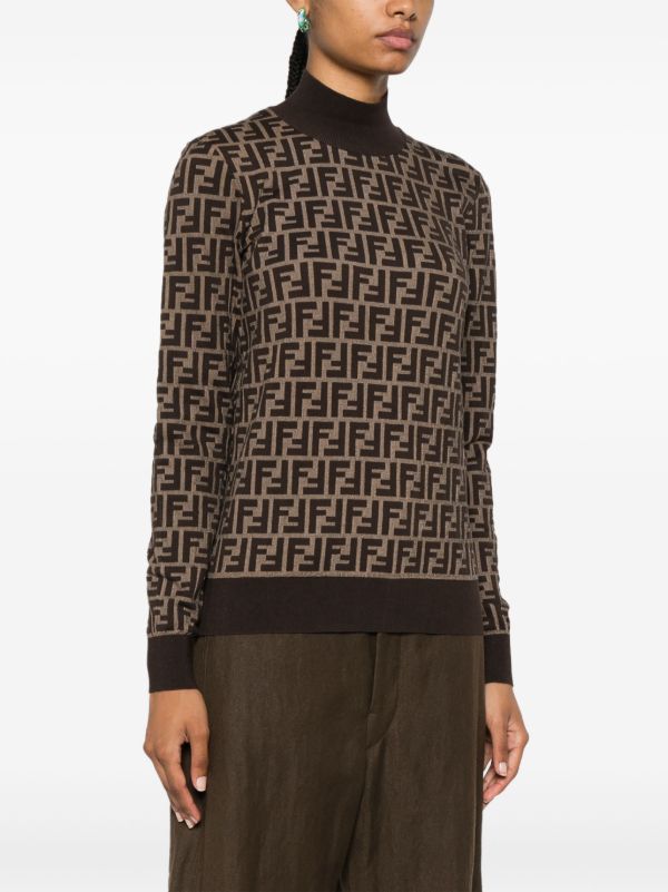FENDI FF High-Neck Sweater | Browns Knitted Sweaters