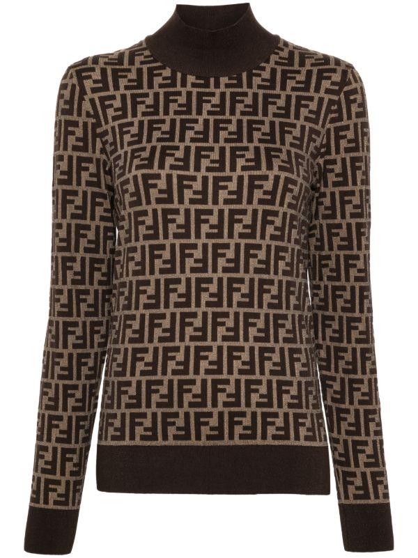 FENDI FF High-Neck Sweater | Browns Knitted Sweaters