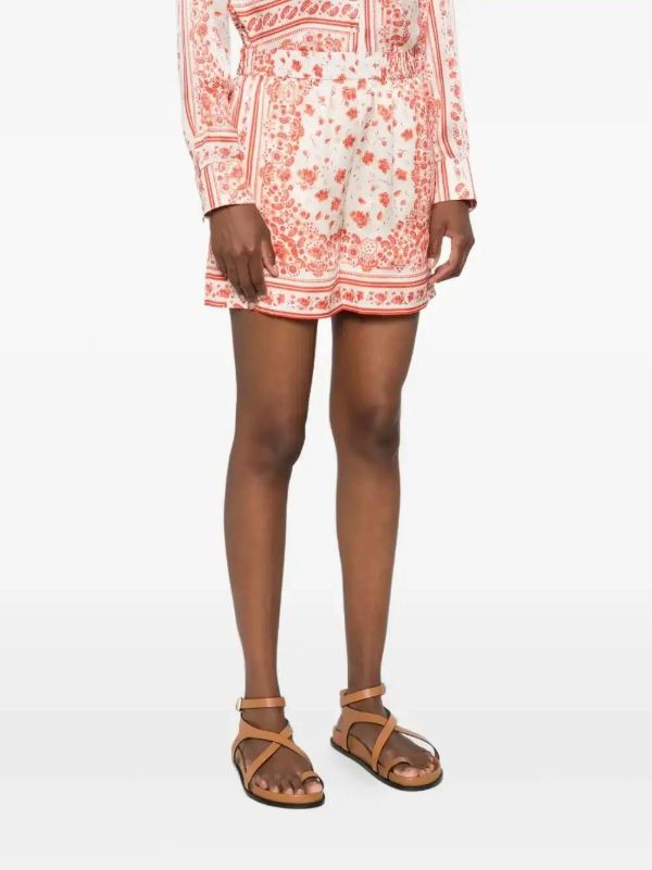 FENDI Floral-print Elasticated-waist Shorts | Browns Short & Mini Shorts