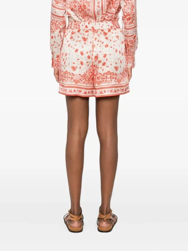 FENDI Floral-print Elasticated-waist Shorts | Browns Short & Mini Shorts