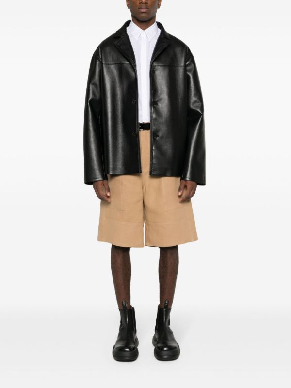 FENDI Neutral Canvas Bermuda Shorts | Browns Bermuda Shorts