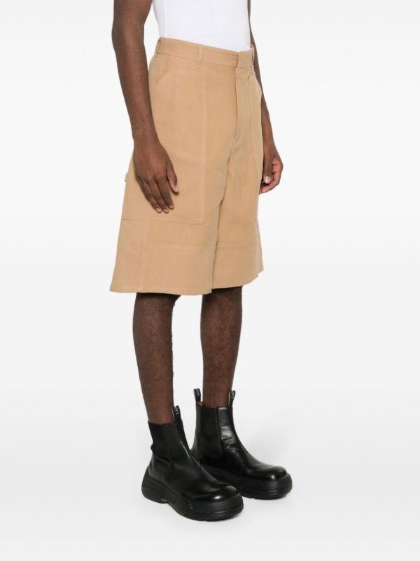 FENDI Neutral Canvas Bermuda Shorts | Browns Bermuda Shorts