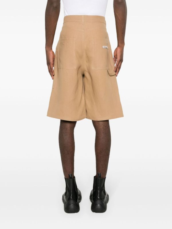 FENDI Neutral Canvas Bermuda Shorts | Browns Bermuda Shorts
