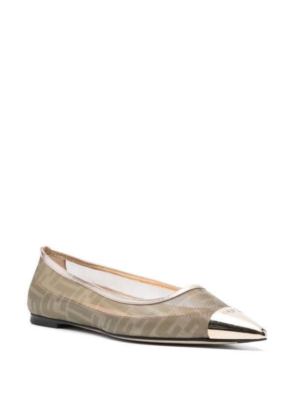 FENDI Neutral Colibrì Ballet Flats | Browns Ballerina Shoes