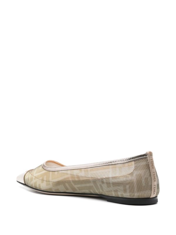 FENDI Neutral Colibrì Ballet Flats | Browns Ballerina Shoes