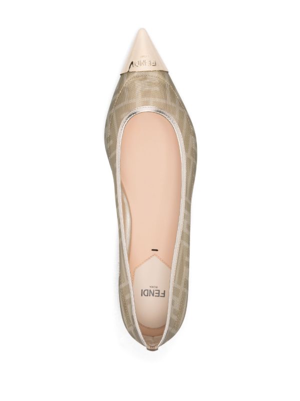 FENDI Neutral Colibrì Ballet Flats | Browns Ballerina Shoes