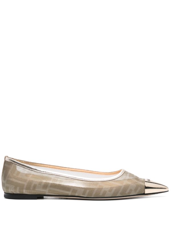 FENDI Neutral Colibrì Ballet Flats | Browns Ballerina Shoes