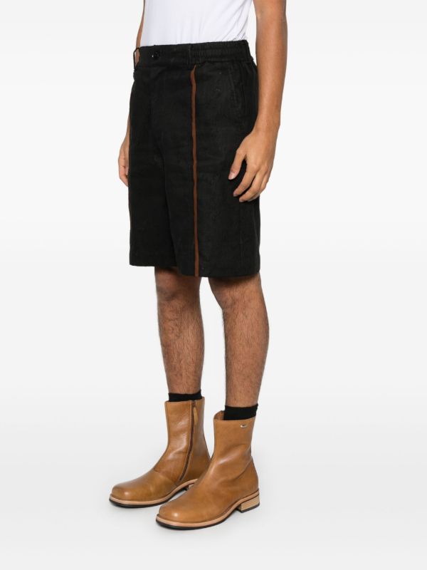 Feng Chen Wang Black Contrast Stripe Bermuda Shorts | Browns Bermuda Shorts