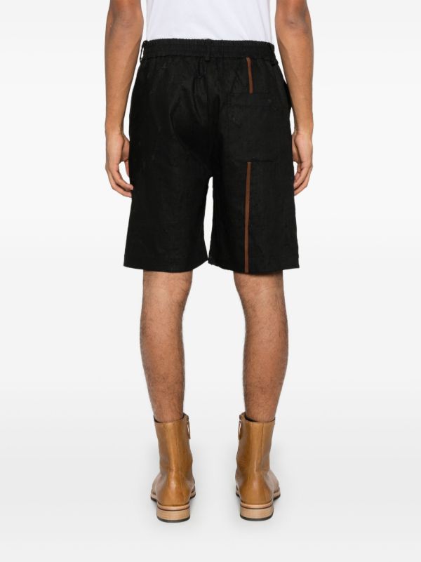 Feng Chen Wang Black Contrast Stripe Bermuda Shorts | Browns Bermuda Shorts