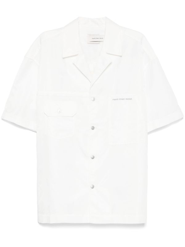 Feng Chen Wang White Logo-Embroidered Shirt | Browns Shirts