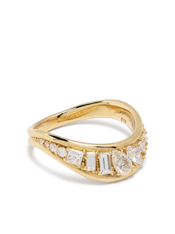 Fernando Jorge 18K Stream Wave diamond ring | Browns Fine Rings