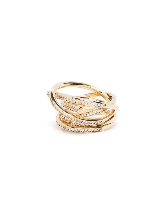 Ferragamo All-over Crystal-embellished Ring | Browns Rings