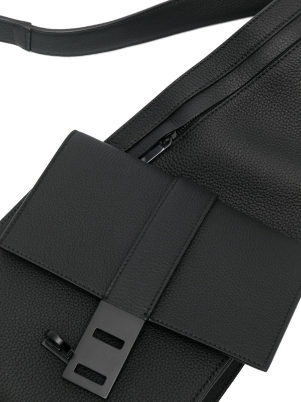 Ferragamo Black Asymmetric Shoulder Bag | Browns Shoulder Bags