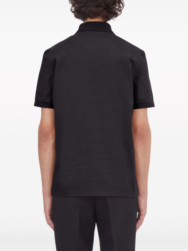 Ferragamo Black Cotton Polo Shirt | Browns Polo Shirts