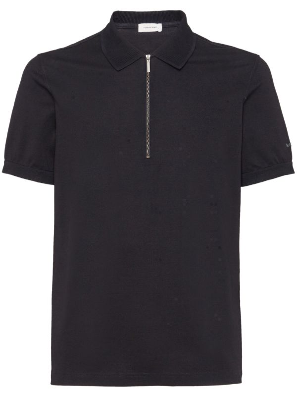 Ferragamo Black cotton polo shirt | Browns Polo Shirts