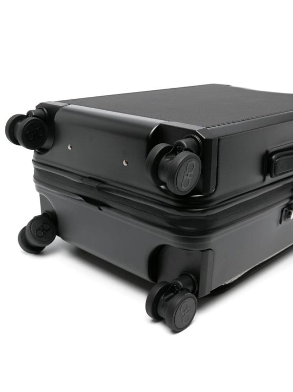 Ferragamo Black Gancini Embossed Leather Suitcase | Browns Luggage & Holdalls