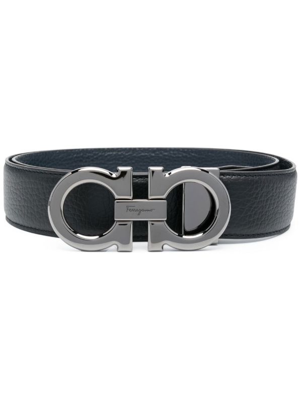 Ferragamo black Gancini leather belt | Browns Belts