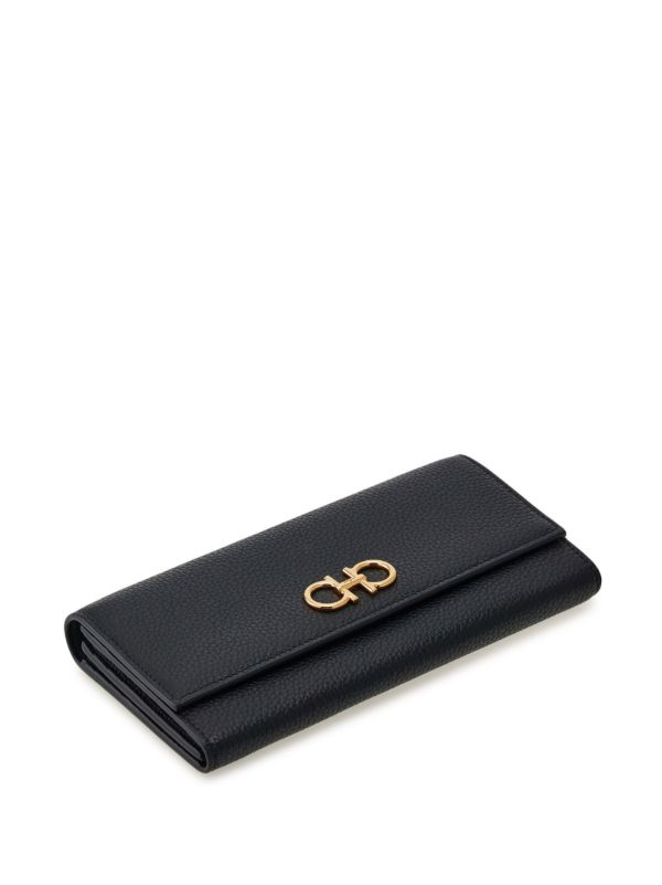 Ferragamo Black Gancini Leather Wallet | Browns Wallets & Purses