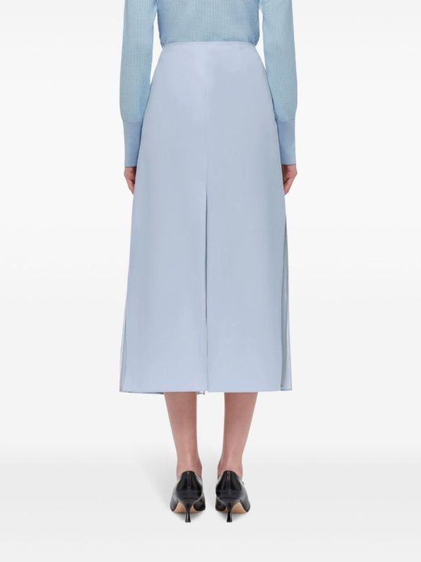 Ferragamo Blue Layered Midi Skirt | Browns High-Waisted Skirts