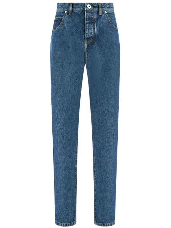 Ferragamo Blue Mid-Rise Straight Jeans | Browns Regular & Straight-Leg Jeans