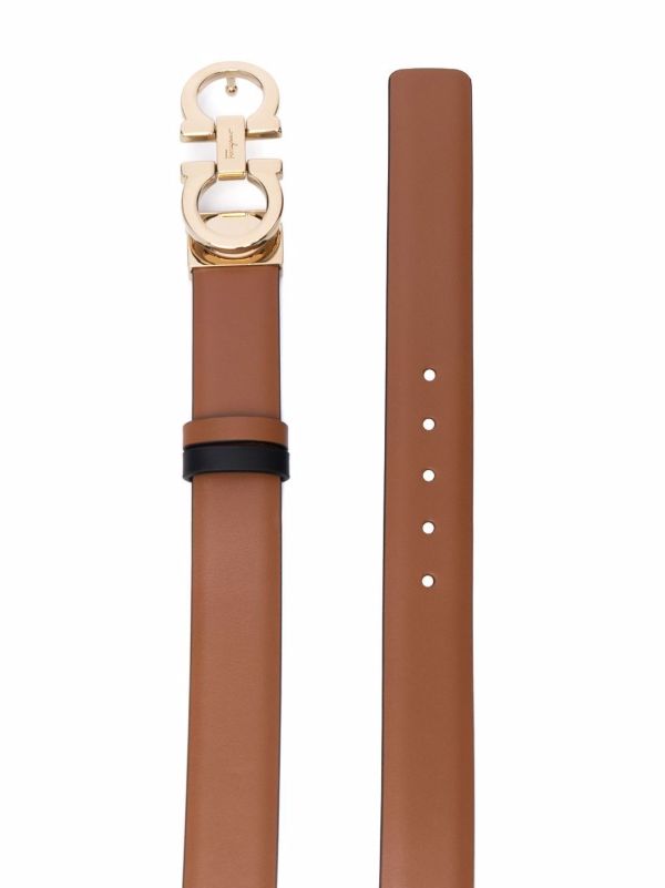 Ferragamo Brown Gancini Leather Belt | Browns Belts