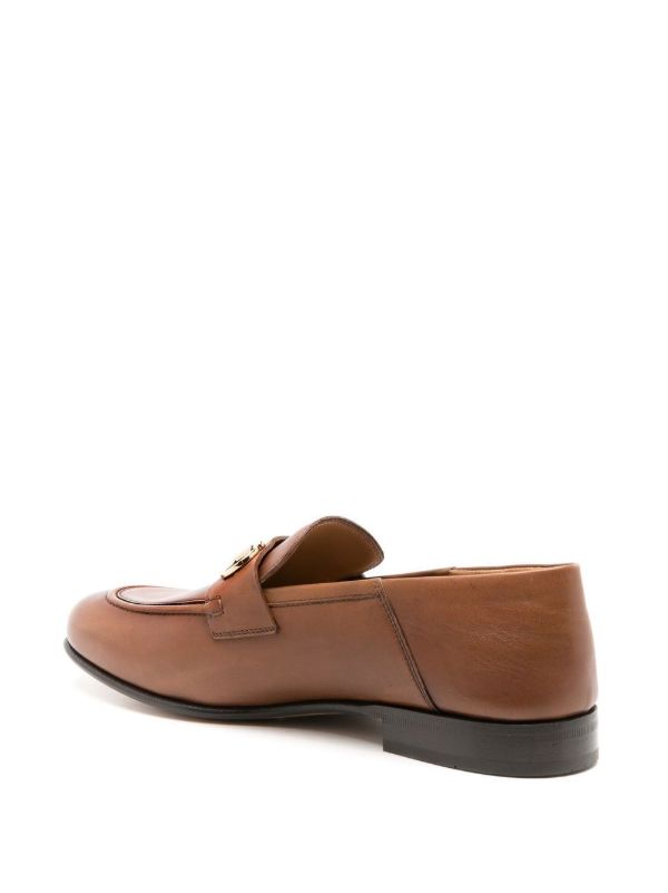 Ferragamo Brown Gancini Leather Loafers | Browns Loafers