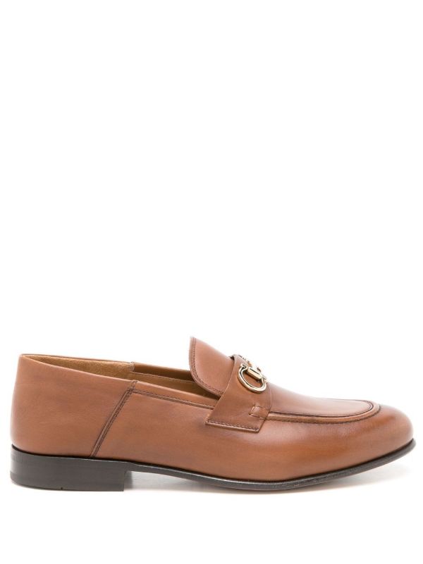 Ferragamo Brown Gancini Leather Loafers | Browns Loafers