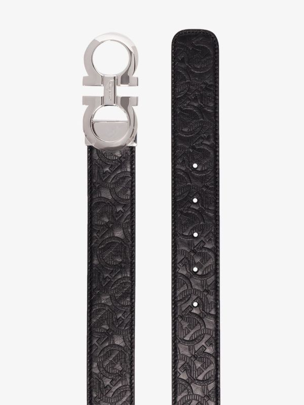 Ferragamo Embossed Gancini Belt | Browns Belts
