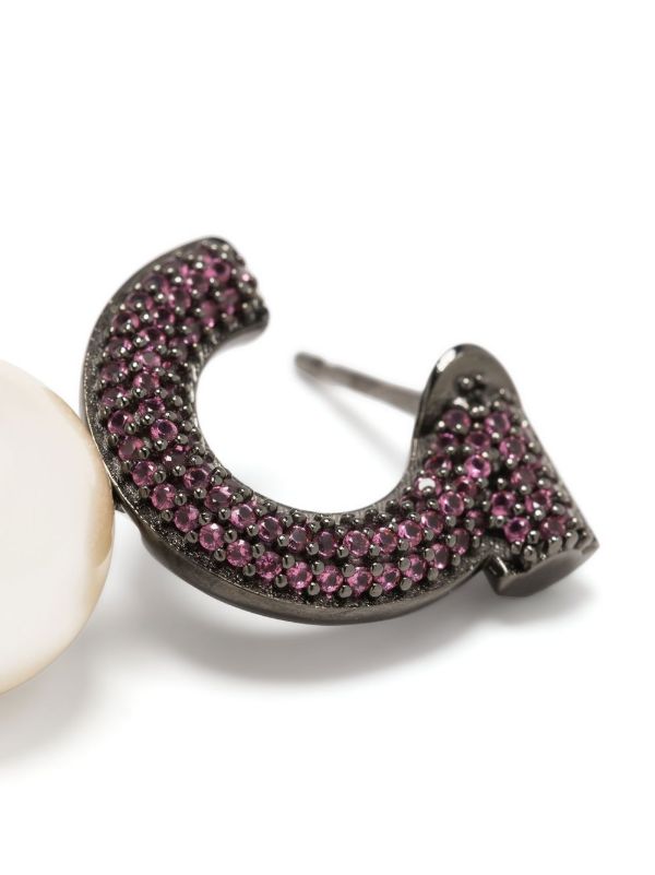 Ferragamo Fuchsia Gancini Pearl Earrings | Browns Earrings