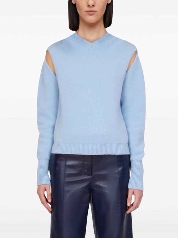 Ferragamo Layered Cashmere Sweater | Browns Knitted Sweaters