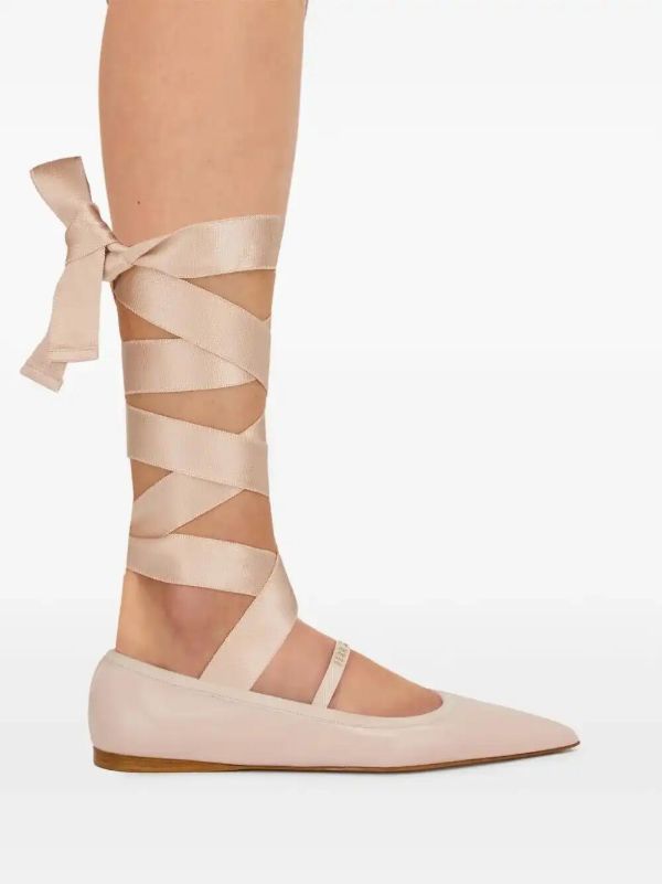 Ferragamo Leather Ballet Flats | Browns Ballerina Shoes