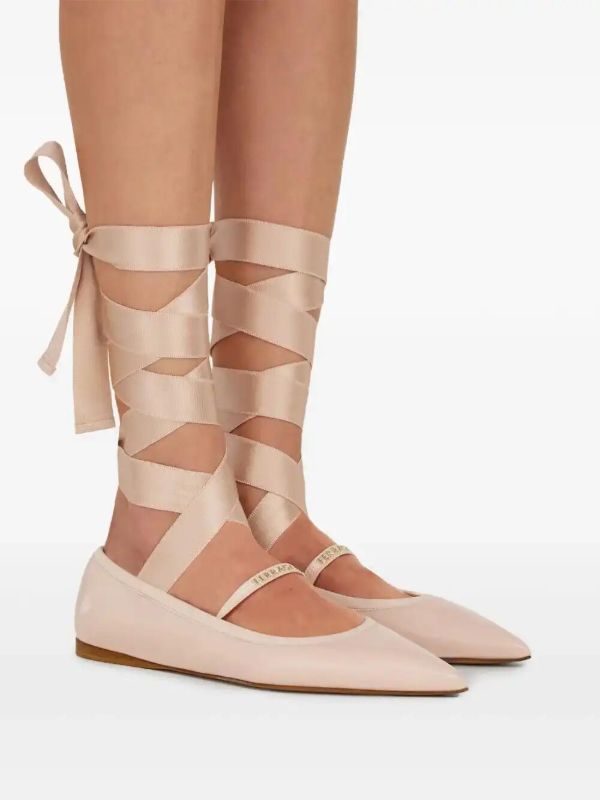 Ferragamo Leather Ballet Flats | Browns Ballerina Shoes