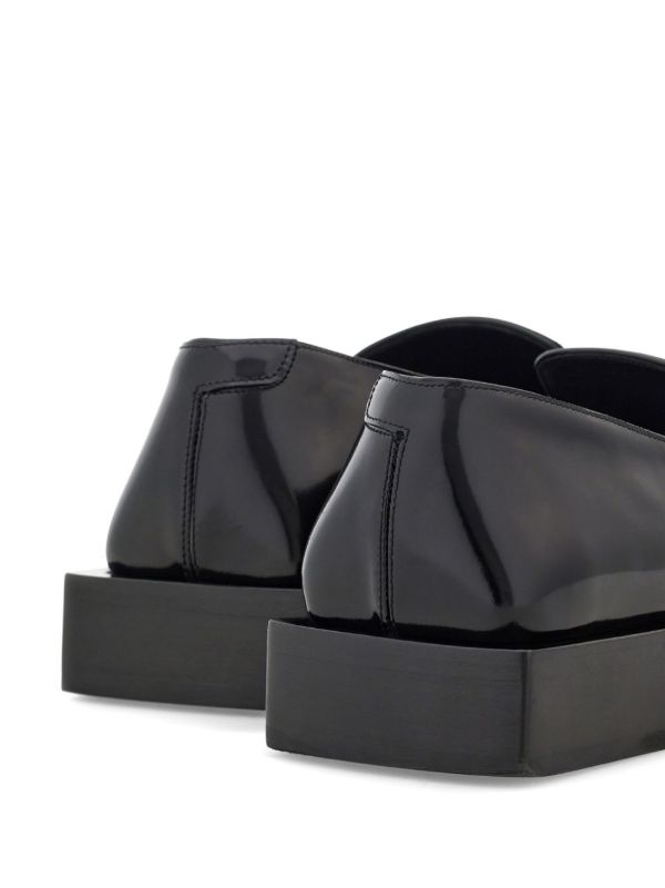 Ferragamo Leather Square-Toe Loafers | Browns Loafers