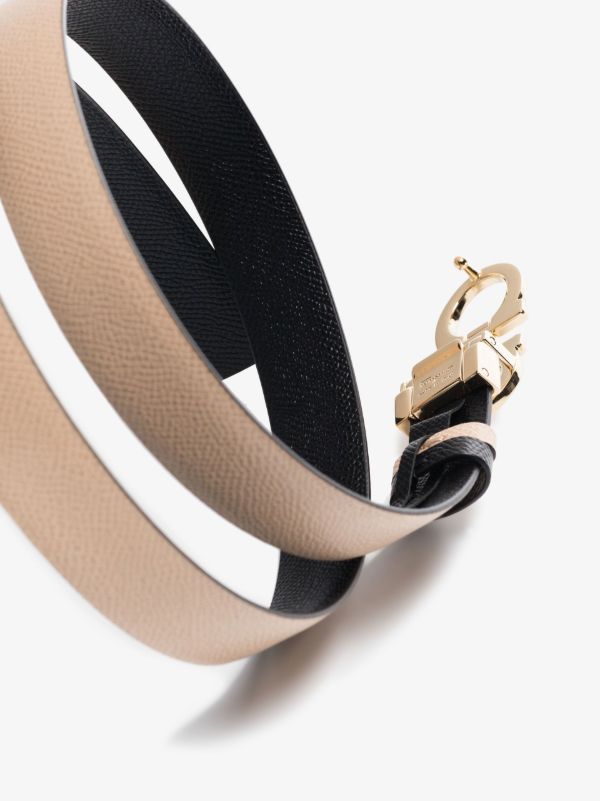 Ferragamo Neutral Donna Reversible Leather Belt | Browns Belts