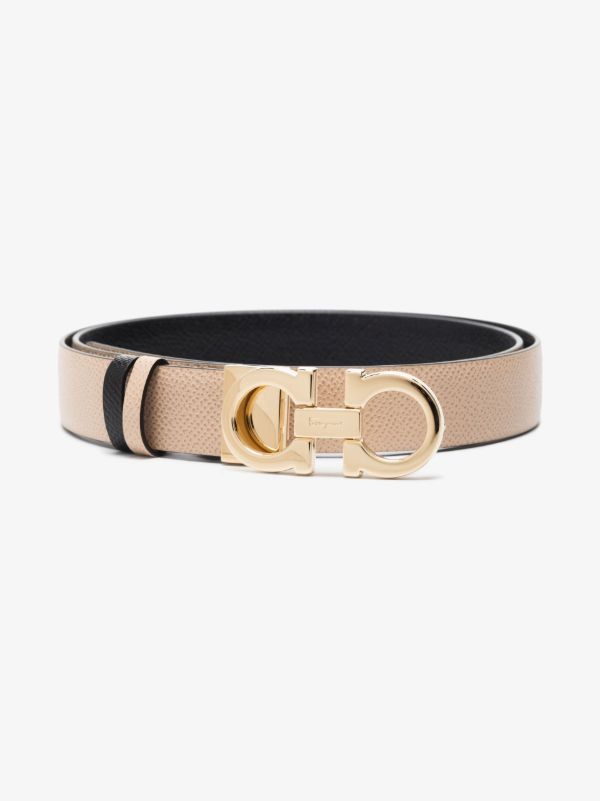 Ferragamo Neutral Donna Reversible Leather Belt | Browns Belts