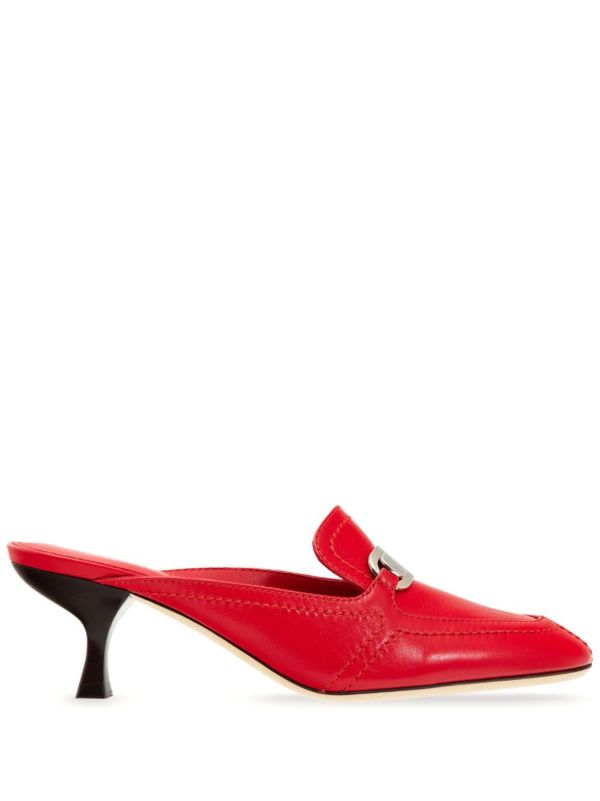 Ferragamo Red New Vara Leather Mules | Browns Mules
