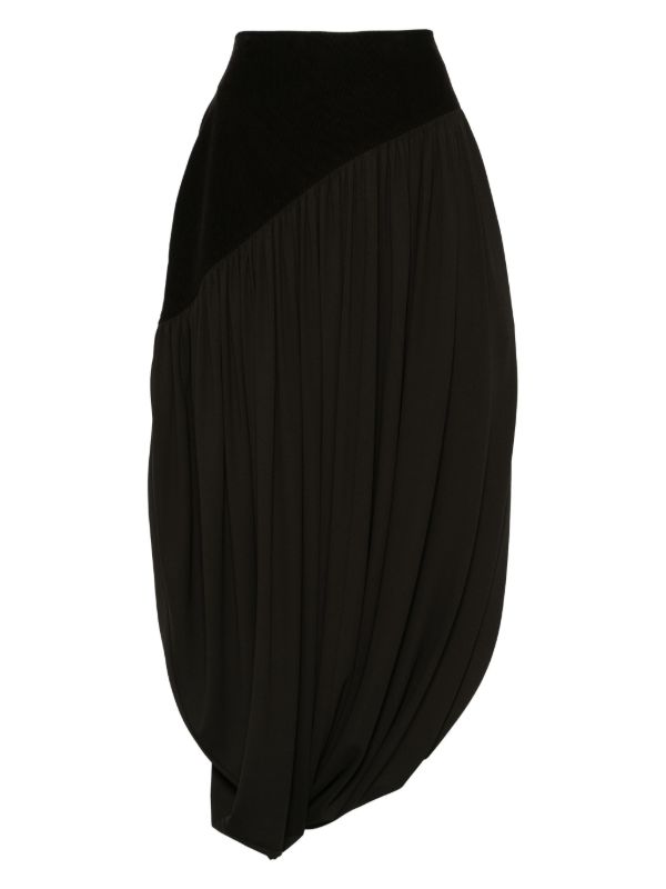 Ferragamo satin draped mini skirt | Browns Asymmetric & Draped Skirts