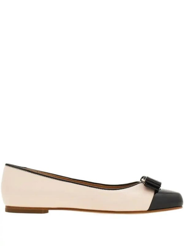 Ferragamo Varina leather ballerina shoes | Browns Ballerina Shoes