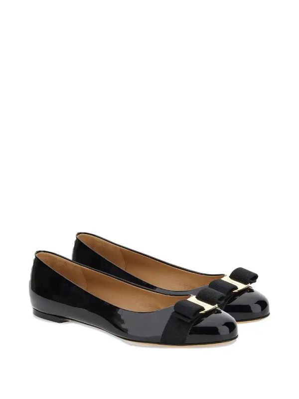 Ferragamo Varina Patent Ballet Flats | Browns Ballerina Shoes