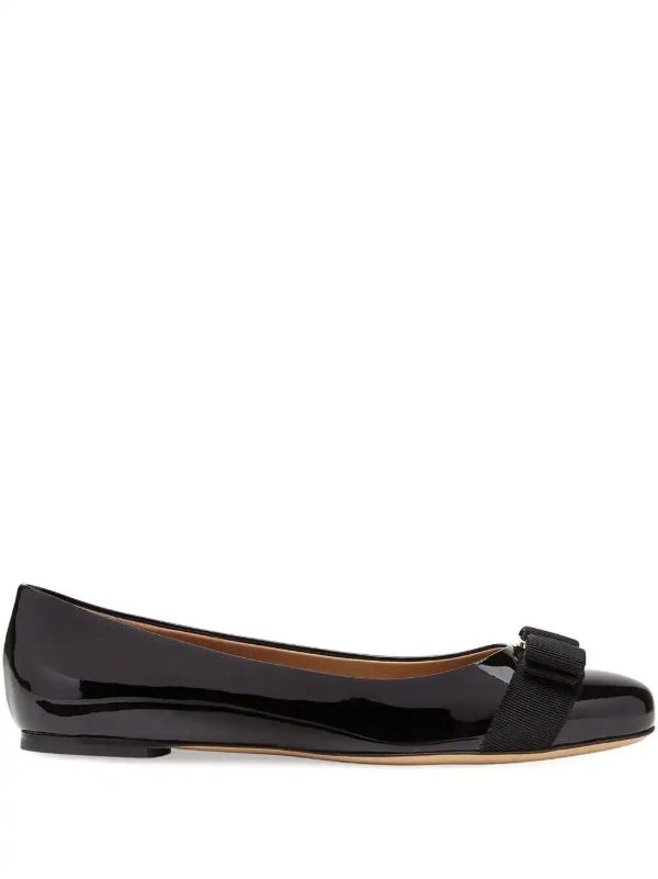 Ferragamo Varina patent ballet flats | Browns Ballerina Shoes
