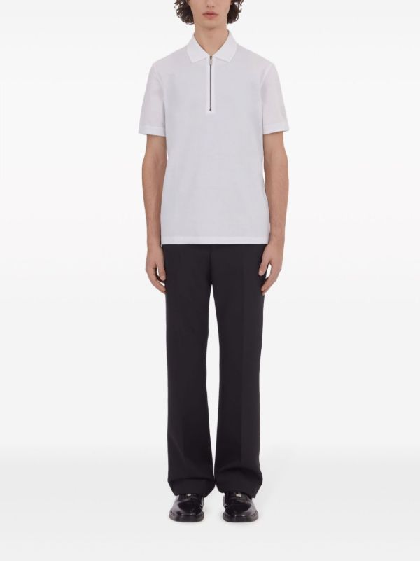Ferragamo White Short-Sleeve Cotton Polo Shirt | Browns Polo Shirts