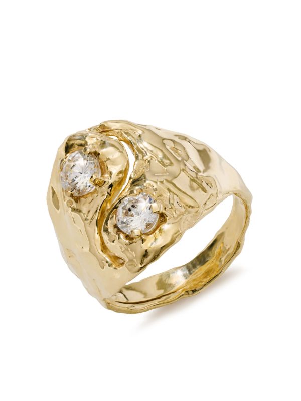 Fie Isolde 14K Yellow Gold Yin Yang Diamond Ring | Browns Fine Rings