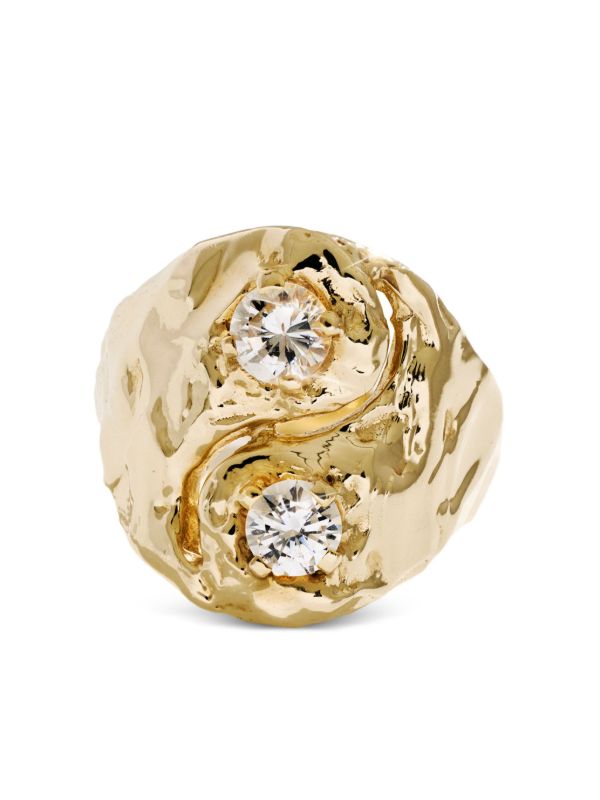 Fie Isolde 14K Yellow Gold Yin Yang Diamond Ring | Browns Fine Rings
