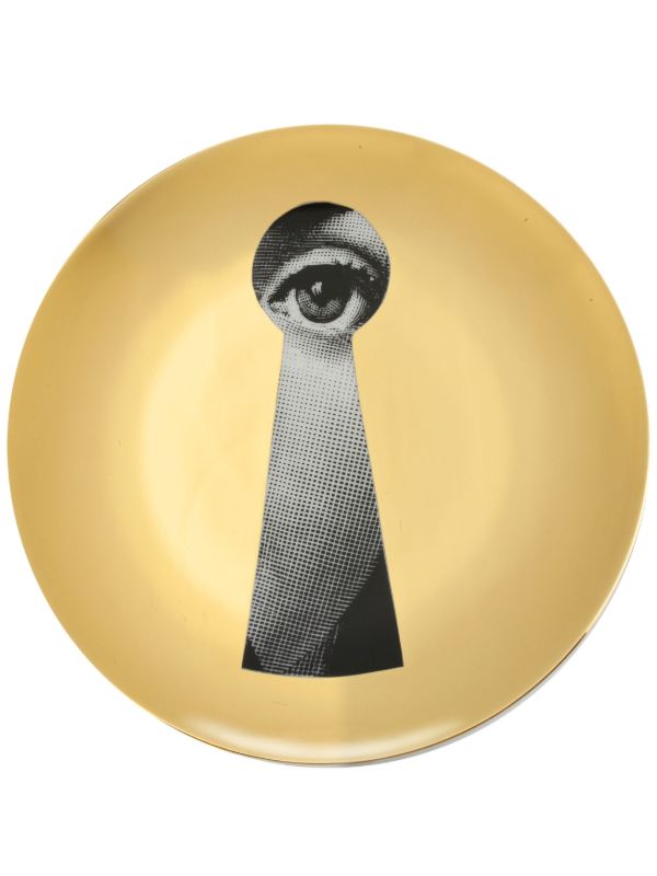 Fornasetti Black And Gold Tema E Variazioni N14 Wall Plate | Browns Decorative Trays & Plates