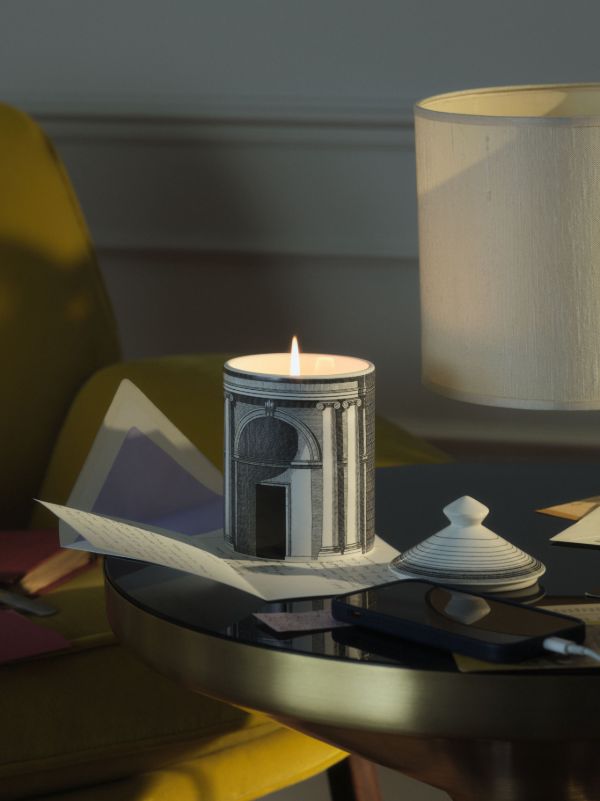 Fornasetti Black Architettura Immaginazione Scented Candle | Browns Candles