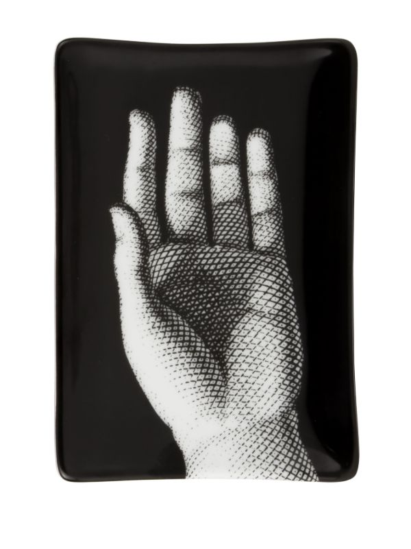 Fornasetti Black Mano Porcelain Ashtray | Browns Trays