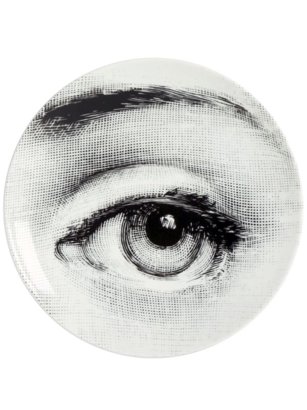 Fornasetti black Tema e Variazioni n.248 wall plate | Browns Decorative Trays & Plates